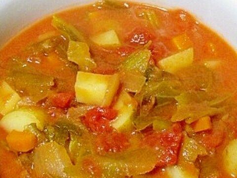 春野菜のトマトミルクスープ